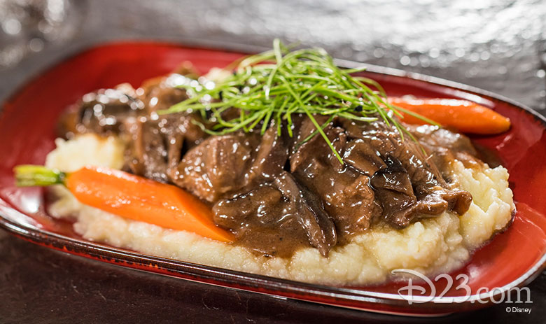 Beef Tenderloin Tips, Mushroom Bordelaise Sauce, and Whipped Potatoes with Garden Vegetables