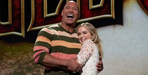 Dwayne Johnson and Emily Blunt