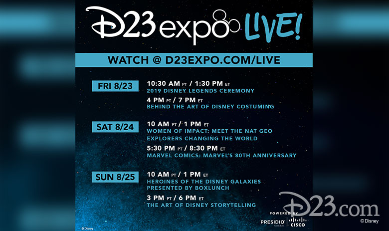 D23 Expo Schedule