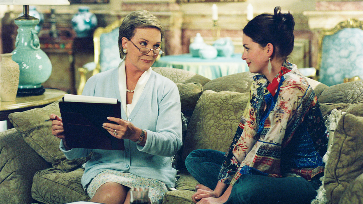 Julie Andrews and Anne Hathaway