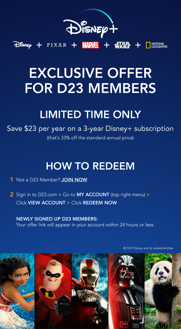 Disney+ Offer D23