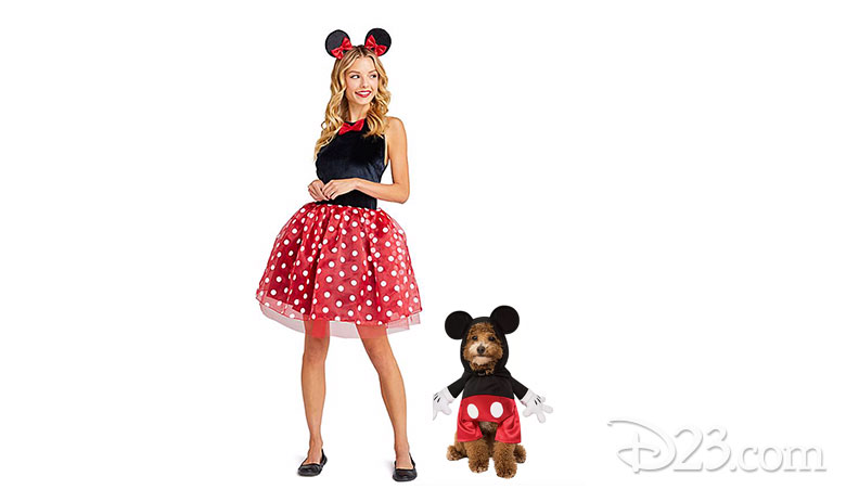 Adult Minnie Costume and Dog Mickey Costume