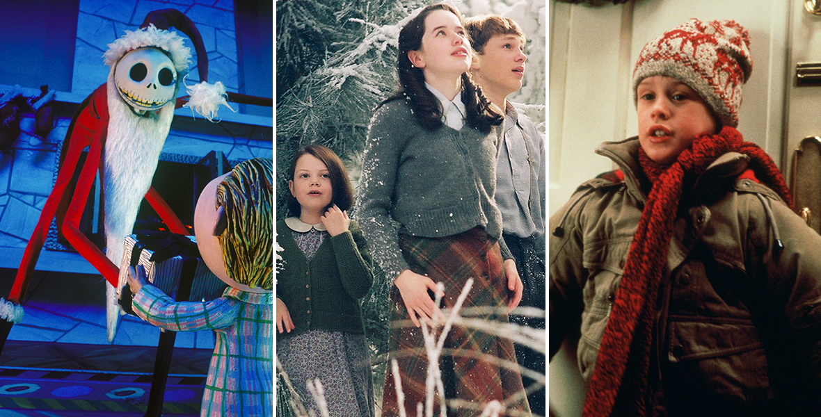Nightmare before christmas, chronicles of narnia, and home alone