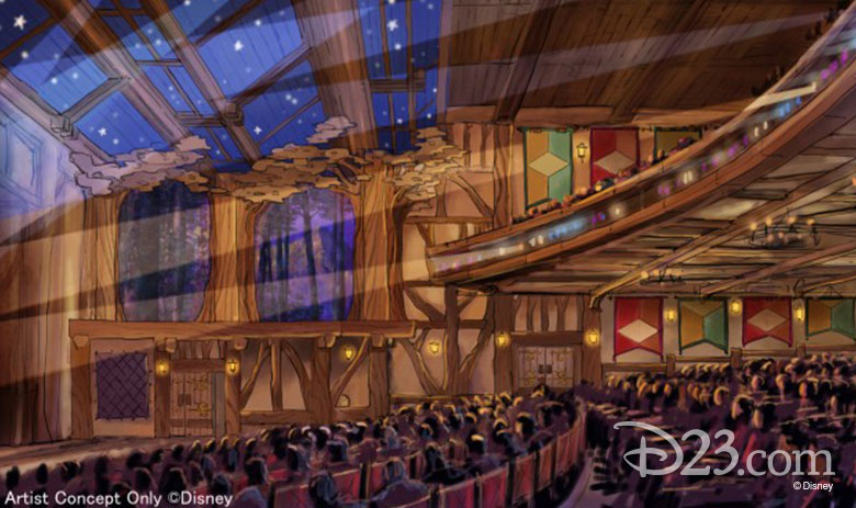 fantasyland forest theater interior