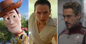 woody, rey, and tony stark
