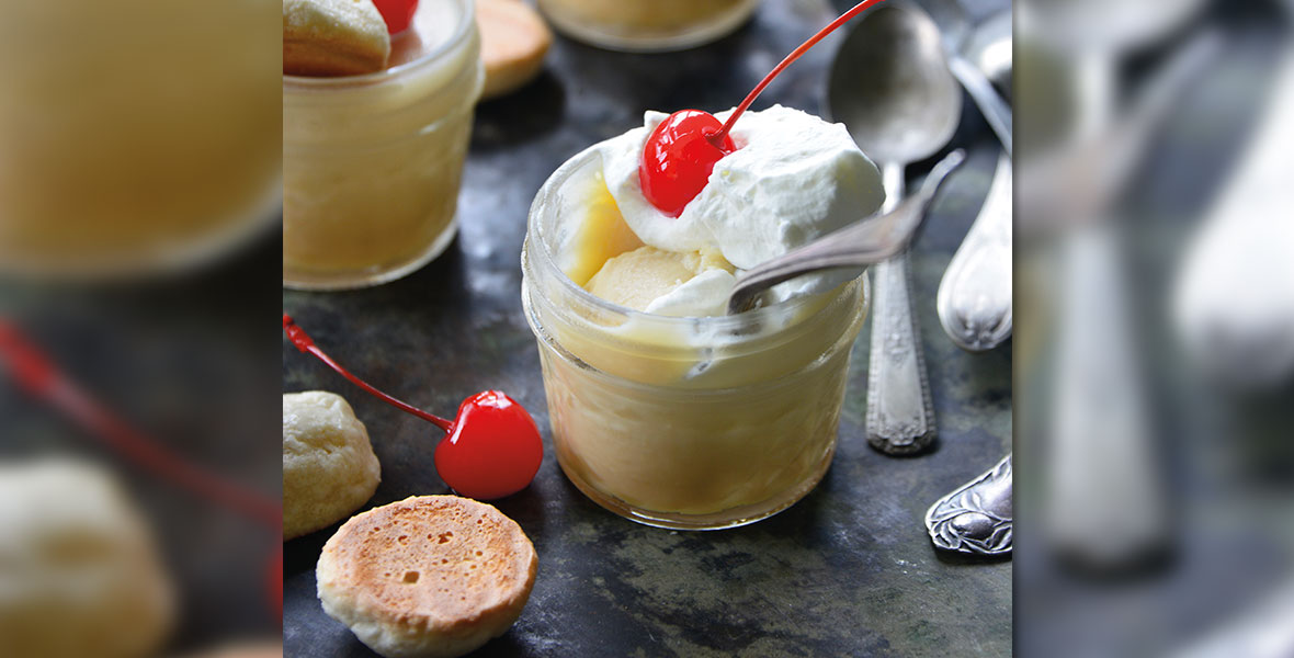 Roasted White Chocolate Budino from Disney’s Boardwalk Inn and Villas D23