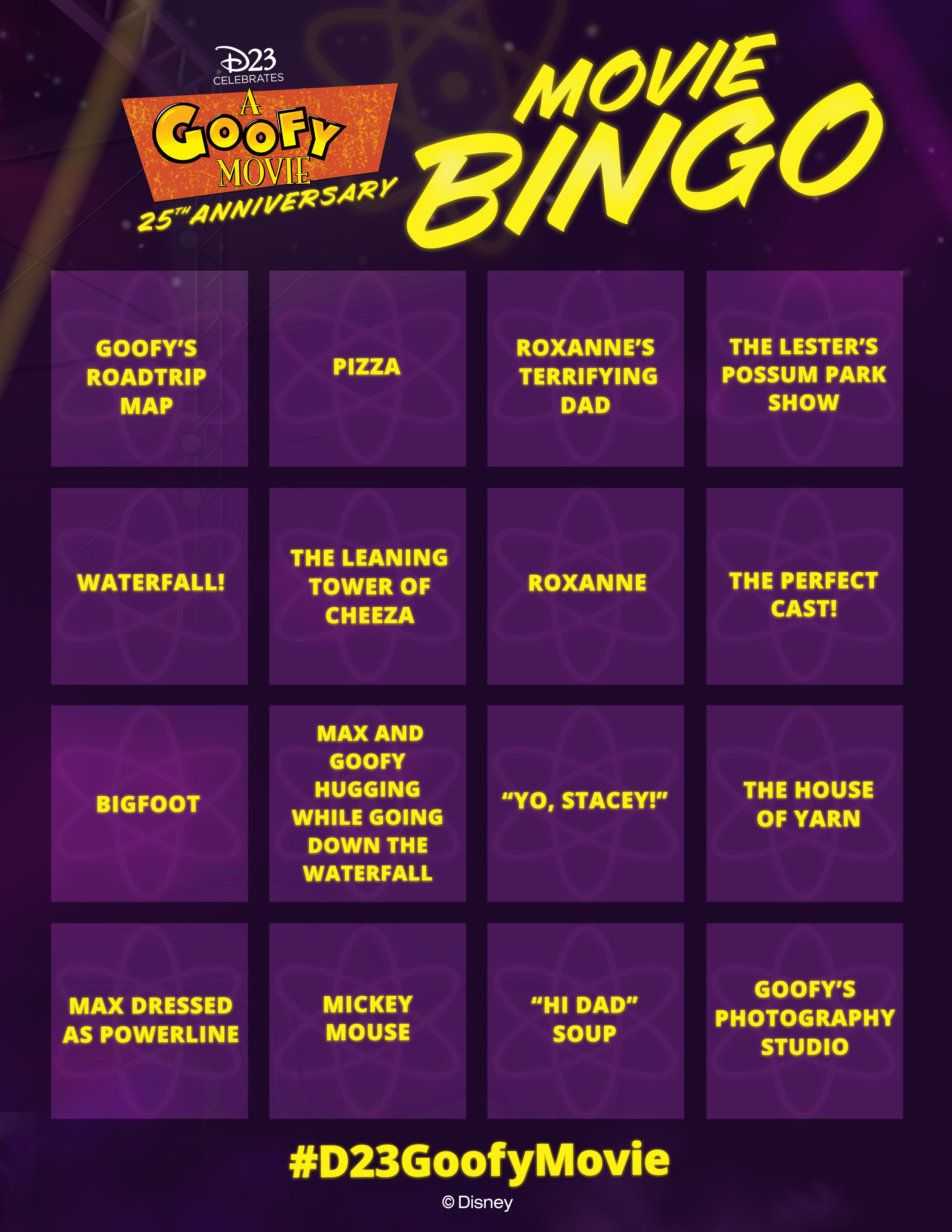 Play A Goofy Movie Bingo! - D23