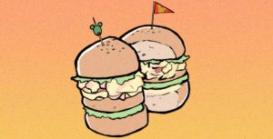 vintage tuna burger