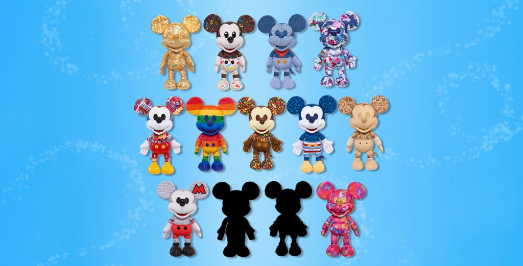 mickey plush set