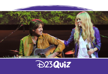 An image of Billy Ray Cyrus with a guitar and Miley Cyrus as Hannah Montana.