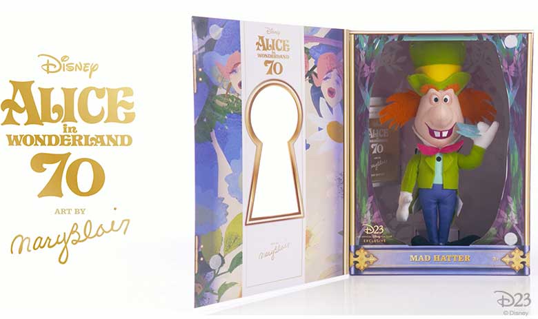 D23 Exclusive Alice in Wonderland by Mary Blair 70th Anniversary Plush —  Alice and March Hare - D23