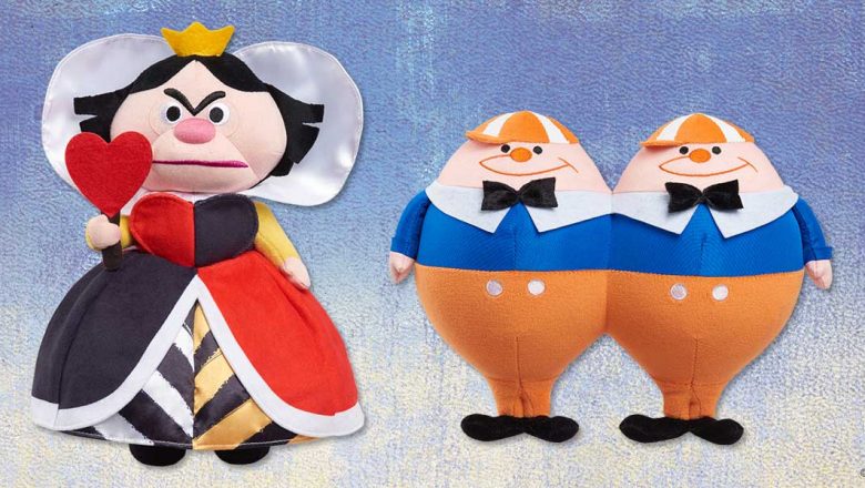 D23 Exclusive Alice in Wonderland by Mary Blair 70th Anniversary Plush —  Queen of Hearts and Tweedle Dee & Tweedle Dum - D23