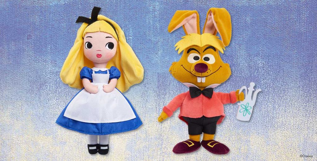 D23 Exclusive Alice in Wonderland by Mary Blair 70th Anniversary Plush — Alice and March Hare
