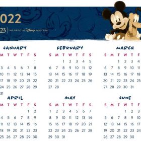 2022 D23 Calendar Printable - Mickey and Pluto