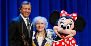 Betty White, Bob Iger, Minnie Mouse