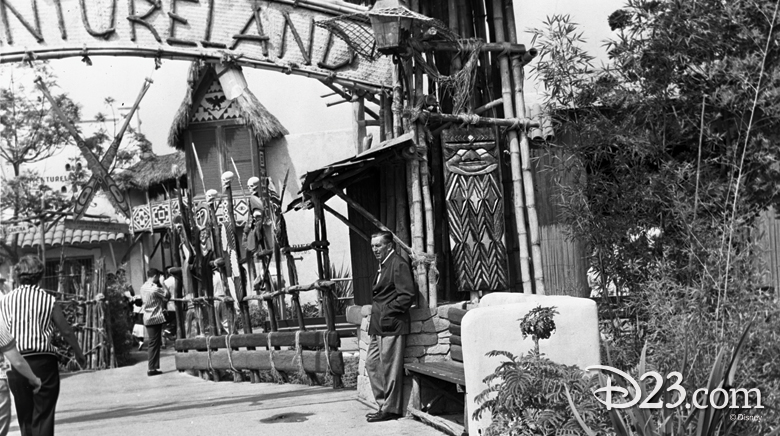 <h5>PHOTO OF THE DAY </h5>
<h4> Walt at Adventureland Entrance </h4>