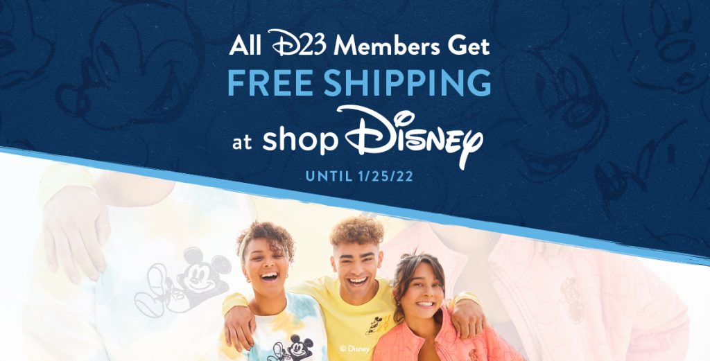 Free Shipping on shopDisney for all D23 Members
