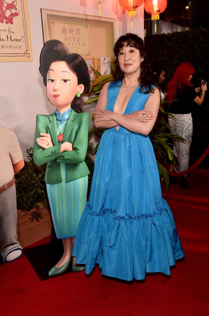 LOS ANGELES, CALIFORNIA - MARCH 01:  Sandra Oh attends the world premiere of Disney and Pixar's Turning Red at El Capitan Theatre in Hollywood, California on March 01, 2022 to celebrate the launch on Disney+ on March 11th. (Photo by Alberto E. Rodriguez/Getty Images for Disney)