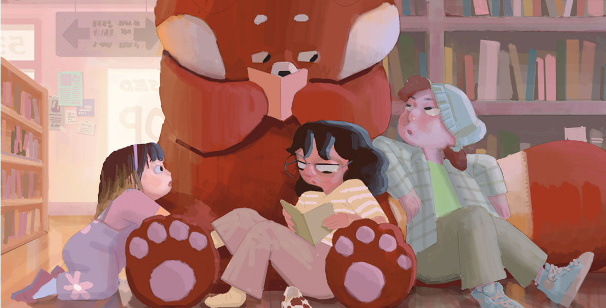 Unbearably Cute Turning Red Concept Art - D23