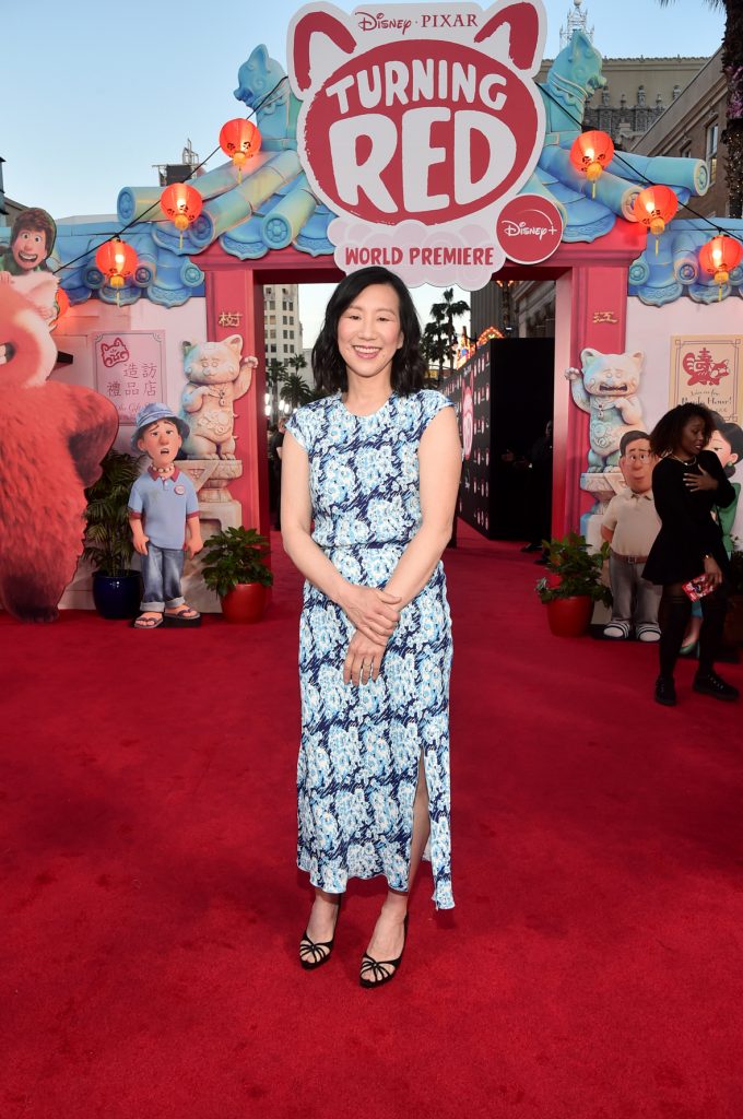 LOS ANGELES, CALIFORNIA - MARCH 01:  Julia Cho, Screenwriter and Storywriter attends the world premiere of Disney and Pixar's Turning Red at El Capitan Theatre in Hollywood, California on March 01, 2022 to celebrate the launch on Disney+ on March 11th. (Photo by Alberto E. Rodriguez/Getty Images for Disney)