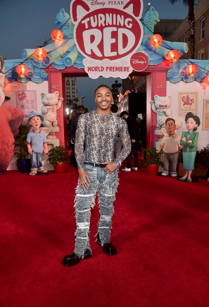 LOS ANGELES, CALIFORNIA - MARCH 01:  Josh Levi attends the world premiere of Disney and Pixar's Turning Red at El Capitan Theatre in Hollywood, California on March 01, 2022 to celebrate the launch on Disney+ on March 11th. (Photo by Alberto E. Rodriguez/Getty Images for Disney)