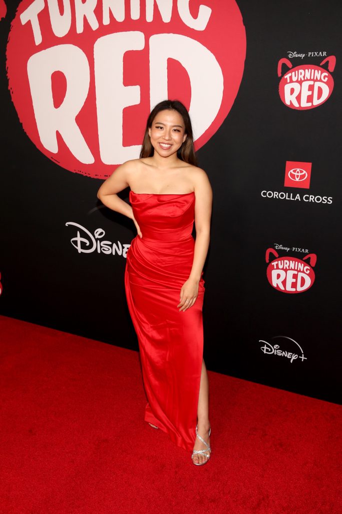 LOS ANGELES, CALIFORNIA - MARCH 01:  Angelica Song attends the world premiere of Disney and Pixar's Turning Red at El Capitan Theatre in Hollywood, California on March 01, 2022 to celebrate the launch on Disney+ on March 11th. (Photo by Jesse Grant/Getty Images for Disney)