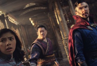 America Chavez, Wong, and Doctor Strange standing together in a still from Doctor Strange in the Multiverse of Madness.