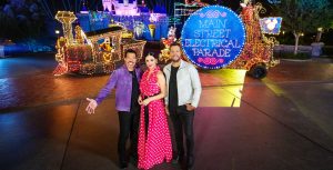 As part of “Disney Night” on ABC, American Idol judges Lionel Richie, Katy Perry, and Luke Bryan celebrate the return of the Main Street Electrical Parade at the Disneyland resort.