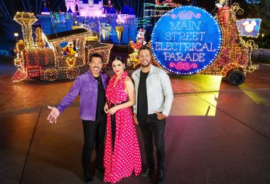 As part of “Disney Night” on ABC, American Idol judges Lionel Richie, Katy Perry, and Luke Bryan celebrate the return of the Main Street Electrical Parade at the Disneyland resort.