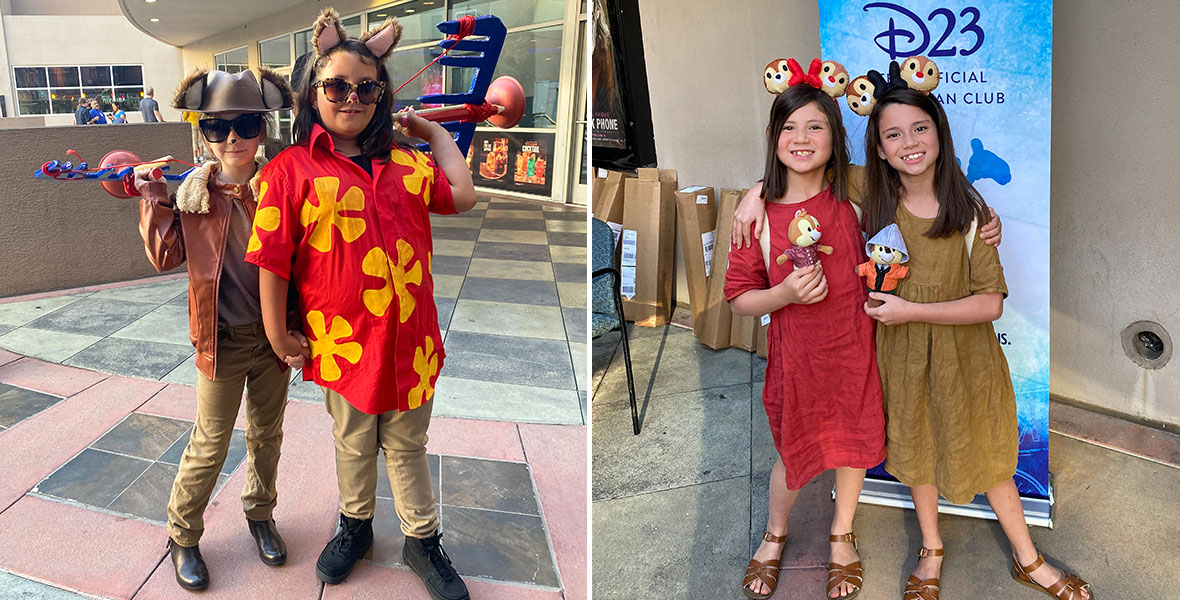 Fans dress in their chipmunk best for the advance screenings of Chip ‘n Dale: Rescue Rangers.
