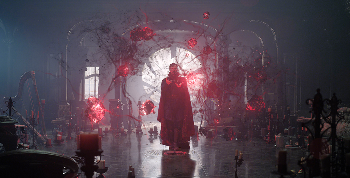 Stephen Strange works his magic in Doctor Strange in the Multiverse of Madness.