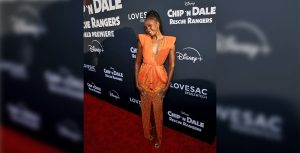 KiKi Layne attends the Chip &lsquo;n Dale: Rescue Rangers premiere at The El Capitan Theatre in Hollywood, California.