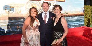 Janelle Momary-Neely, Bernard Derriman, and Nora Smith pose on at the world premiere of The Bob’s Burgers Movie.