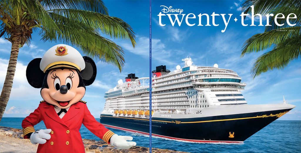 The Disney Wish Sets Sail on the New Cover of Disney twenty-three