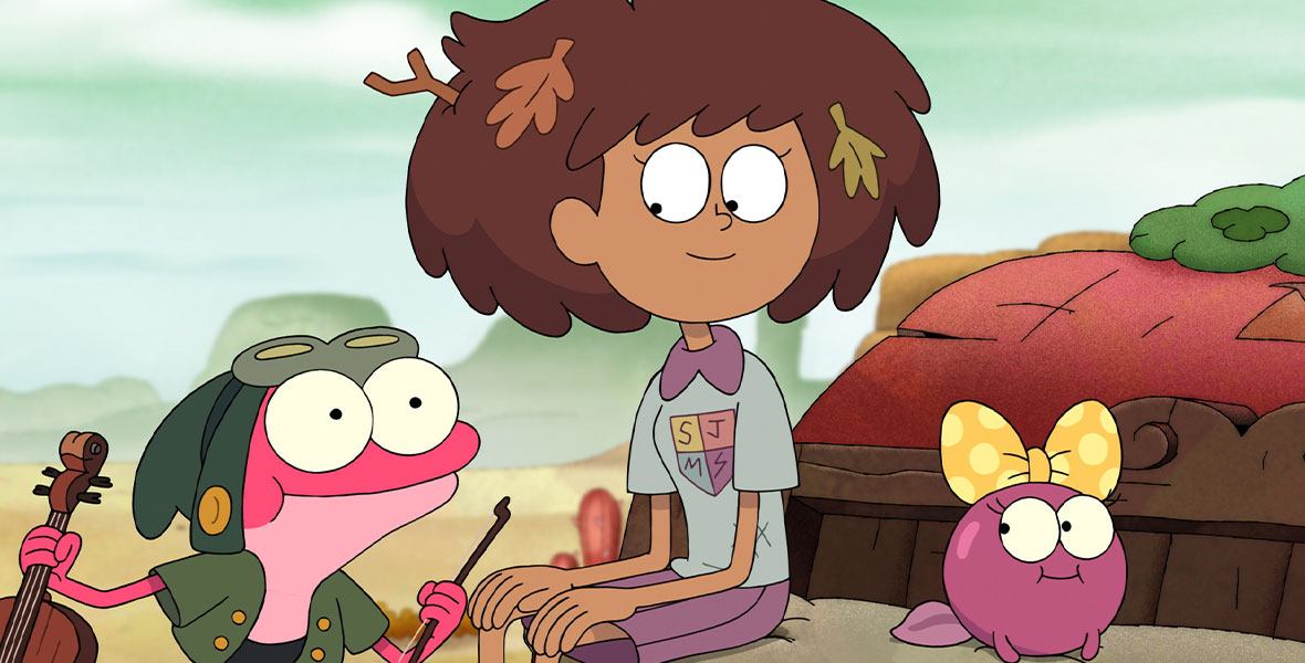 Amphibia, a “frog out of water” story, follows Anne Boonchuy, a fearless teen who is transported to strange and mysterious marshland inhabited by frog people.