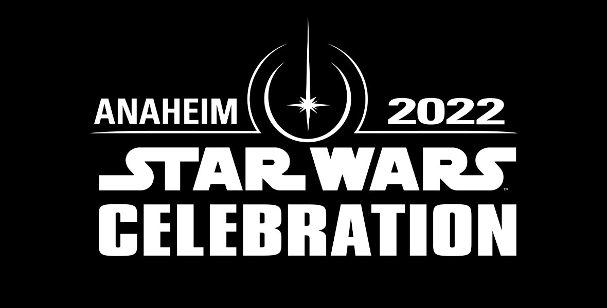 Star Wars Celebration Anaheim 2022 logo on a black background