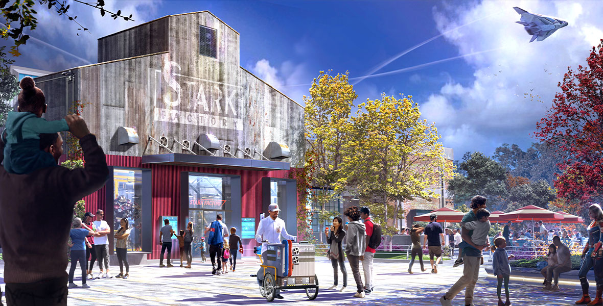 Stark Factory at Marvel Avengers Campus at Disneyland Paris is a quick service restaurant where refueling recruits will get to enjoy a cooking show experience.