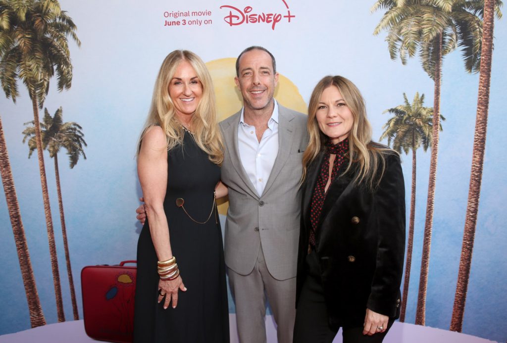 LOS ANGELES, CALIFORNIA - MAY 23: (L-R) Ellen Goldsmith-Vein, Lee Stollman and Kristin Hahn attend the Hollywood 'Stargirl' premiere at El Capitan Theatre in Hollywood, California on May 23, 2022. (Photo by Jesse Grant/Getty Images for Disney)