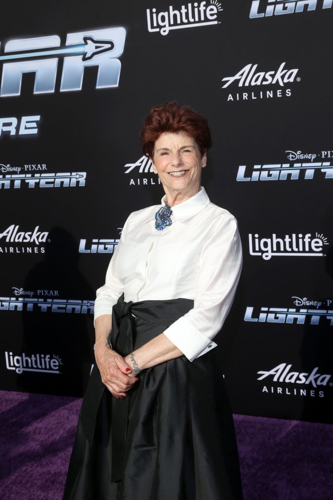 Mary McDonald-Lewis (voice of I.V.A.N.) attends the world premiere of Disney and Pixar’s Lightyear at El Capitan Theatre in Hollywood, California.
