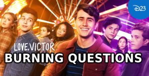 The cast of Hulu’s Love, Victor—Bebe Wood, Anthony Keyvan, Ava Capri, Rachel Hilson, Michael Cimino, Anthony Turpel, Isabella Ferreira, George Sear, and Mason Gooding—pose in a promotional photo for the third and final season.