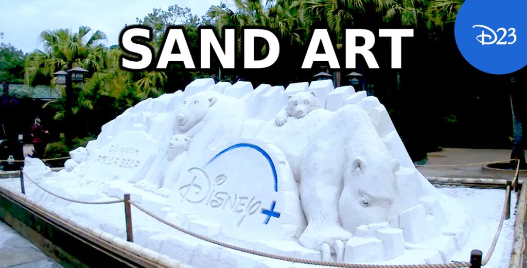 Watch Sand Artists Carve D23 Logo in Mesmerizing Timelapse Video