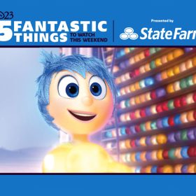 Joy (voiced by Amy Poehler), a sprite-like figure that is gold with bright blue hair holds a glowing core memory orb. Hundreds of multicolored core memory orbs can be seen behind her in the animated film Inside Out.