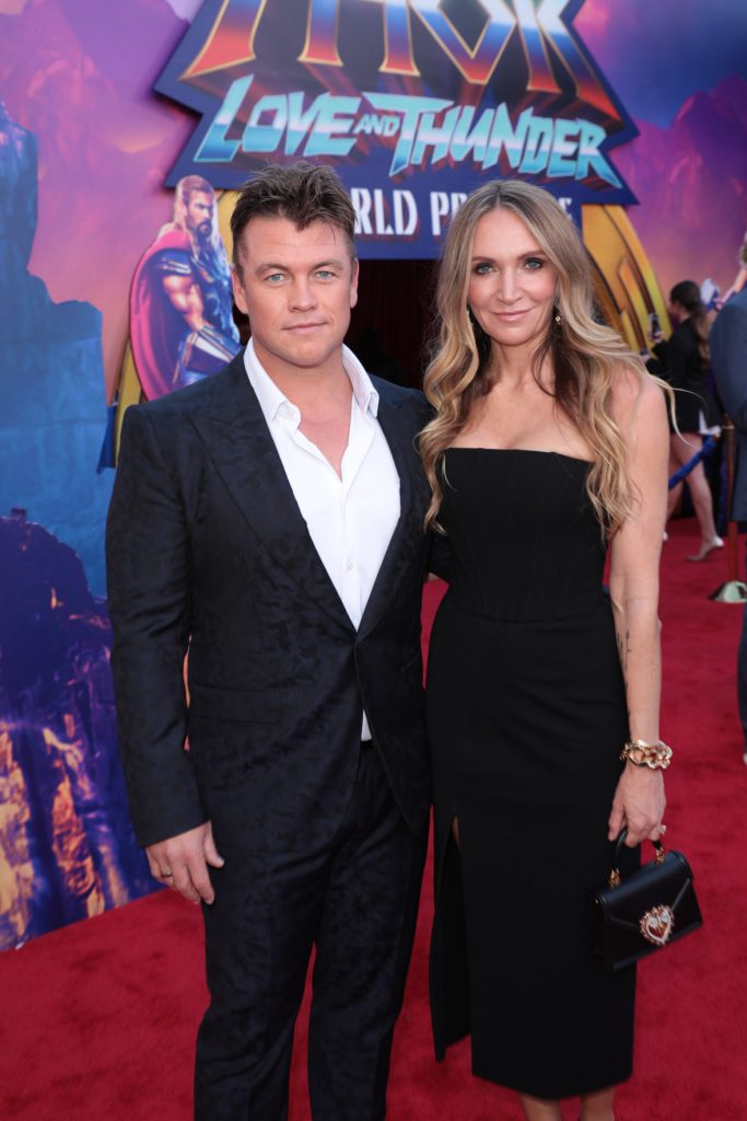 Luke Hemsworth and Samantha Hemsworth attend the Love and Thunder World Premiere at the El Capitan Theatre in Hollywood, CA on Thursday, June 23, 2022.(photo: Alex J.Berliner/ABImages)