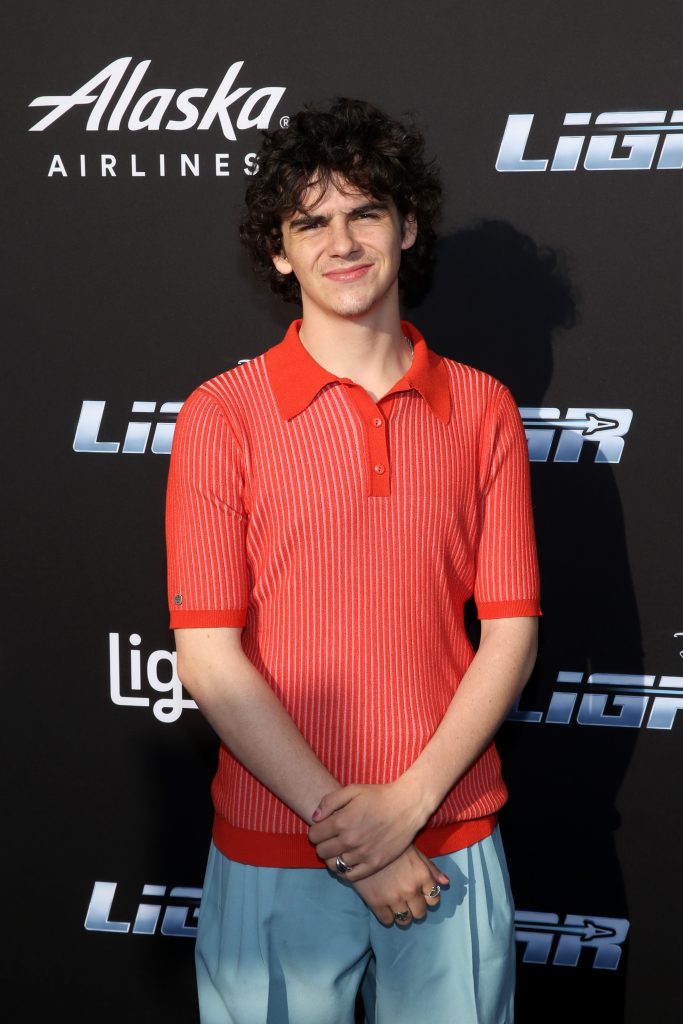 Jack Dylan Grazer attends the world premiere of Disney and Pixar’s Lightyear at El Capitan Theatre in Hollywood, California.