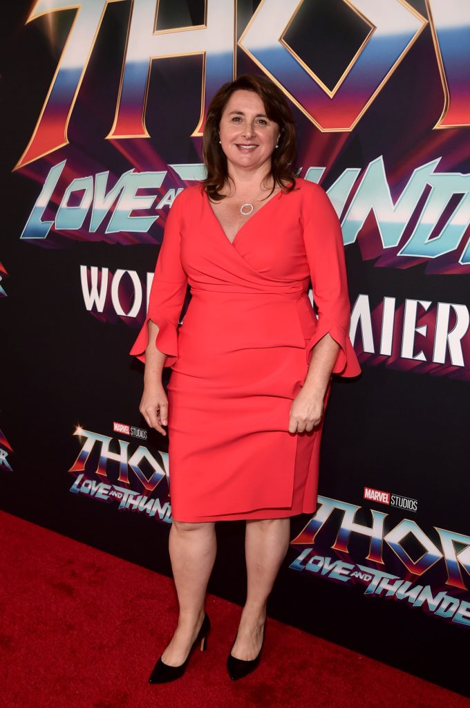 LOS ANGELES, CALIFORNIA - JUNE 23: Victoria Alonso attends the Thor: Love and Thunder World Premiere at the El Capitan Theatre in [Hollywood], California on June 23, 2022. (Photo by Alberto E. Rodriguez/Getty Images for Disney)