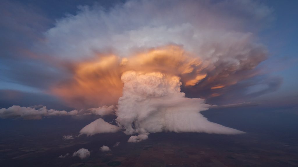 In a scene from National Geographic’s America the Beautiful on Disney+, a supercell storm hits the Heartland.