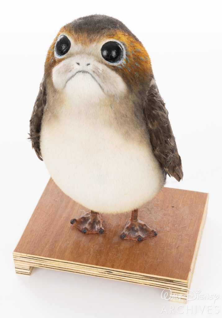 Flock paint test for a male porg, helping to define the final look of how porgs appeared onscreen.