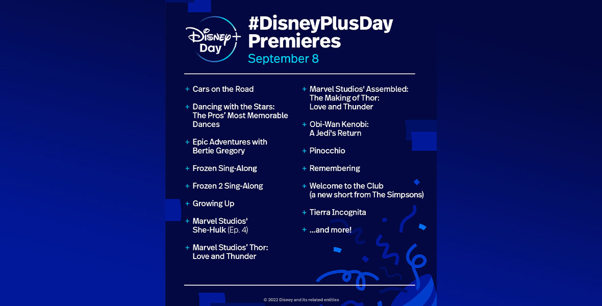 The lineup for Disney+ Day