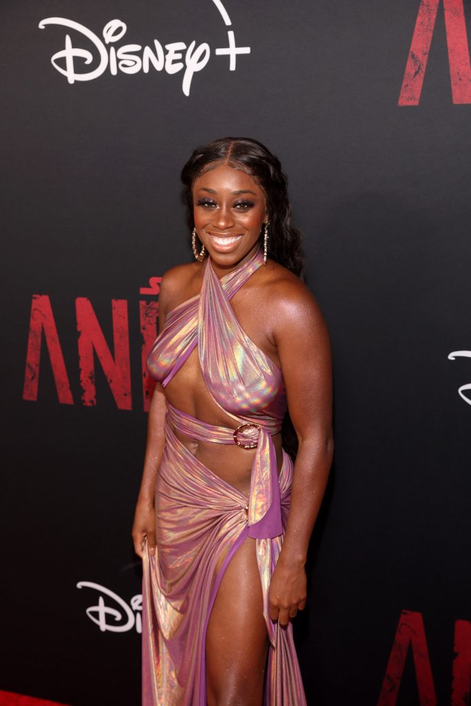 LOS ANGELES, CALIFORNIA - SEPTEMBER 15: Trinity Fatu arrives at the special 3-episode launch event for Lucasfilm's original series Andor at the El Capitan Theatre in Hollywood, California on September 15, 2022. (Photo by Jesse Grant/Getty Images for Disney)
