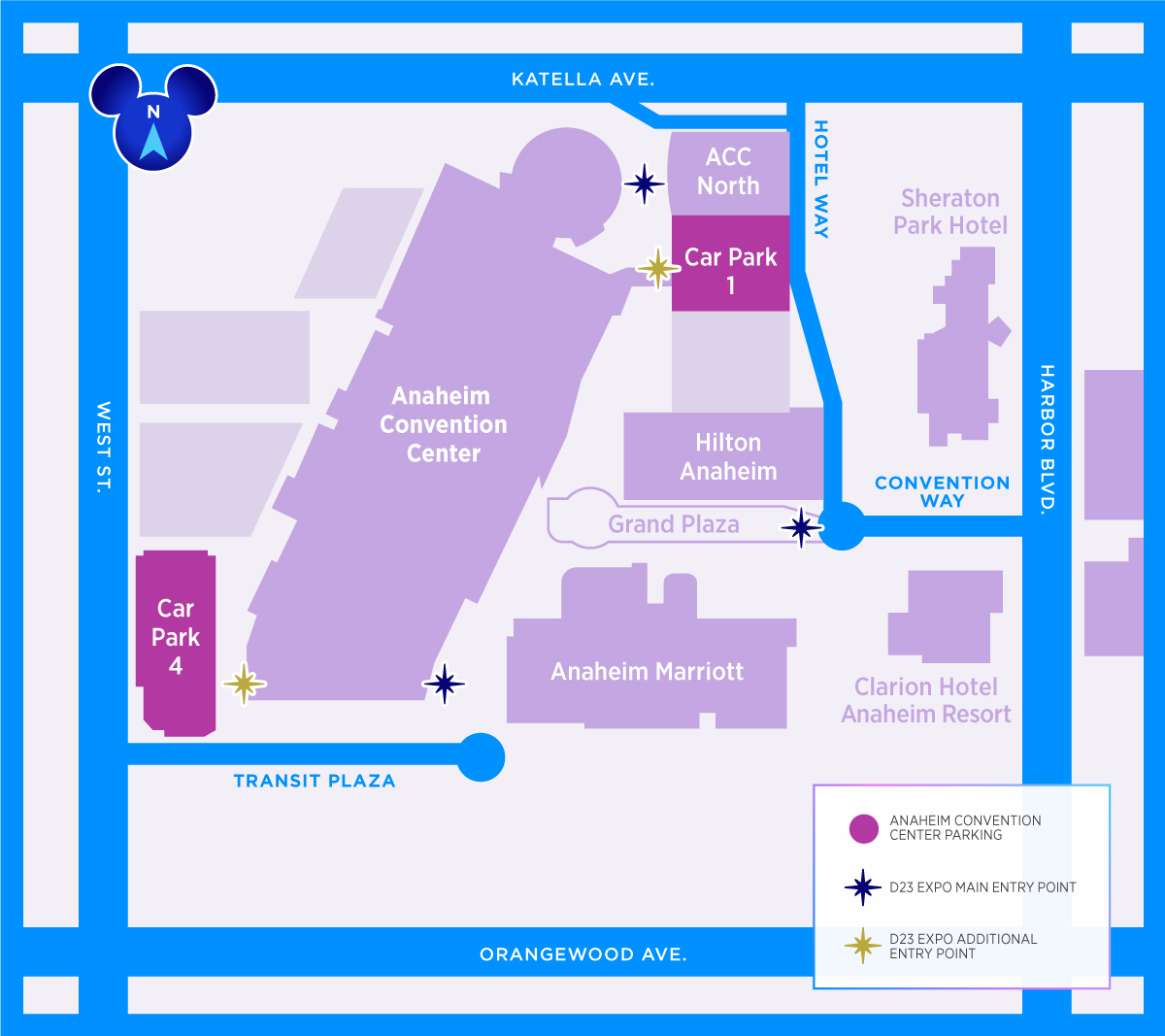 D23 Expo 2022 - Parking Map